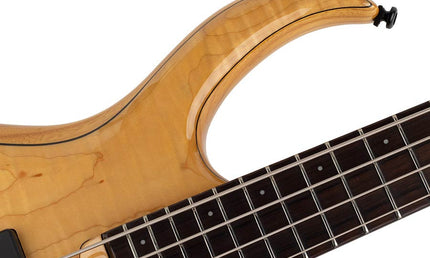 swamp ash + solid maple 4-string bass guitar natural