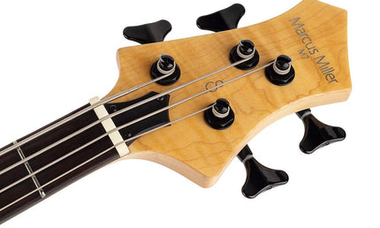 swamp ash + solid maple 4-string bass guitar natural