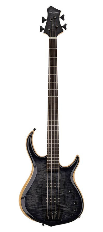 Sire Basses - M7+ S4/TBK - swamp ash + solid maple 4-string bass guitar transparent black – Transparent Black