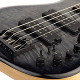 Sire Basses - M7+ S4/tbk - Swamp Ash + Solid Maple 4-String Bass Guitar – Transparent Black