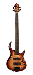 alder + solid maple 5-string bass guitar brown