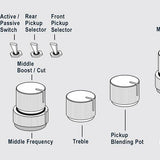 Sire Basses - M7+ A5/tbl - Alder + Solid Maple 5-String Bass Guitar – Transparent Blue