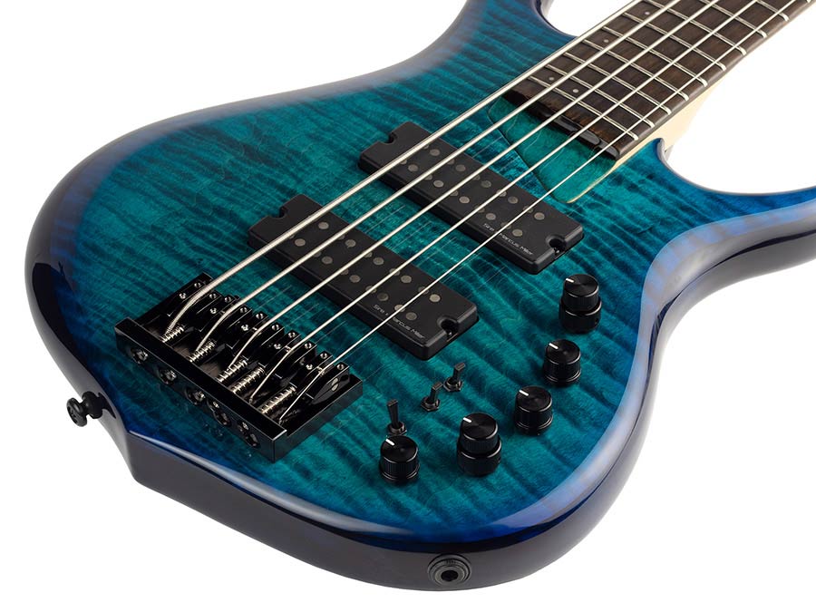 Sire Basses - M7+ A5/tbl - Alder + Solid Maple 5-String Bass Guitar – Transparent Blue