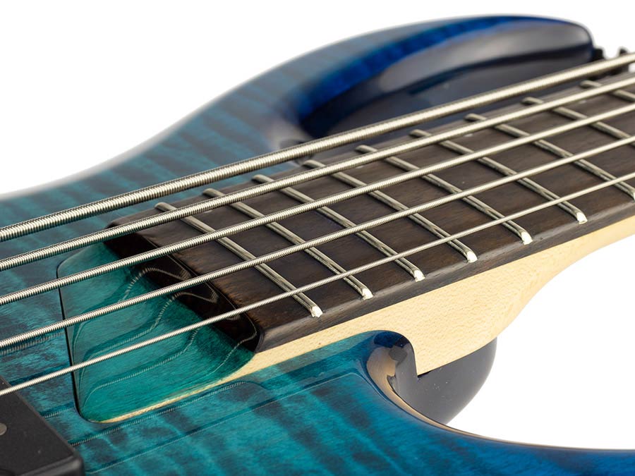 Sire Basses - M7+ A5/tbl - Alder + Solid Maple 5-String Bass Guitar – Transparent Blue