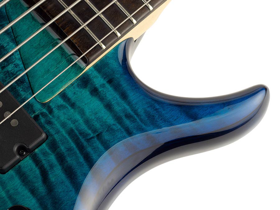 Sire Basses - M7+ A5/tbl - Alder + Solid Maple 5-String Bass Guitar – Transparent Blue