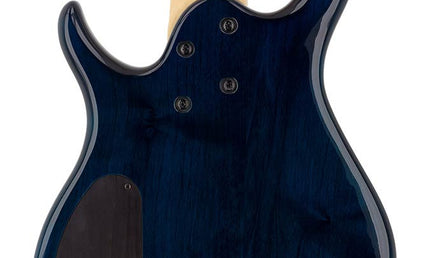 alder + solid maple 5-string bass guitar transparent blue