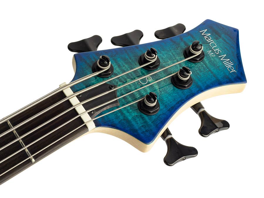Sire Basses - M7+ A5/tbl - Alder + Solid Maple 5-String Bass Guitar – Transparent Blue