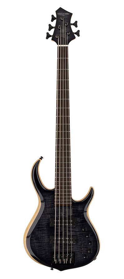 Sire Basses - M7+ S5/TBK - swamp ash + solid maple 5-string bass guitar transparent black – Transparent Black