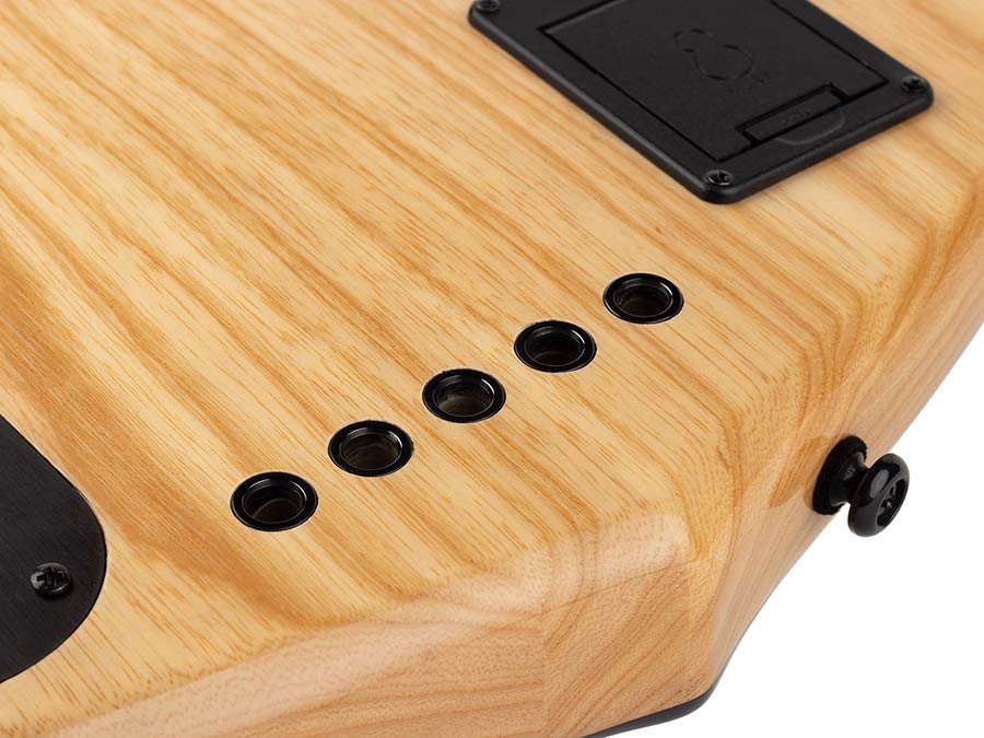 Sire Basses - M7+ S5/tbk - Swamp Ash + Solid Maple 5-String Bass Guitar – Transparent Black