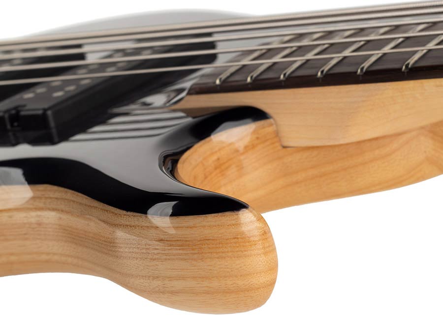 Sire Basses - M7+ S5/tbk - Swamp Ash + Solid Maple 5-String Bass Guitar – Transparent Black