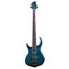 lefty alder + solid maple 4-string bass guitar transparent blue