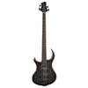 lefty swamp ash + solid maple 4-string bass guitar transparent black