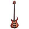 lefty alder + solid maple 5-string bass guitar brown