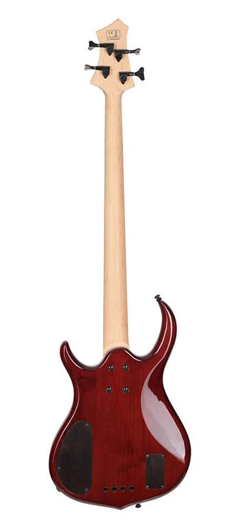 fretless alder + solid maple 4-string bass guitar brown