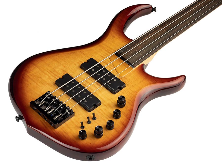 Sire Basses - M7+ A4f/brs - Fretless Alder + Solid Maple 4-String Bass Guitar – Brown