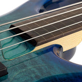 Sire Basses - M7+ A4f/tbl - Fretless Alder + Solid Maple 4-String Bass Guitar – Transparent Blue
