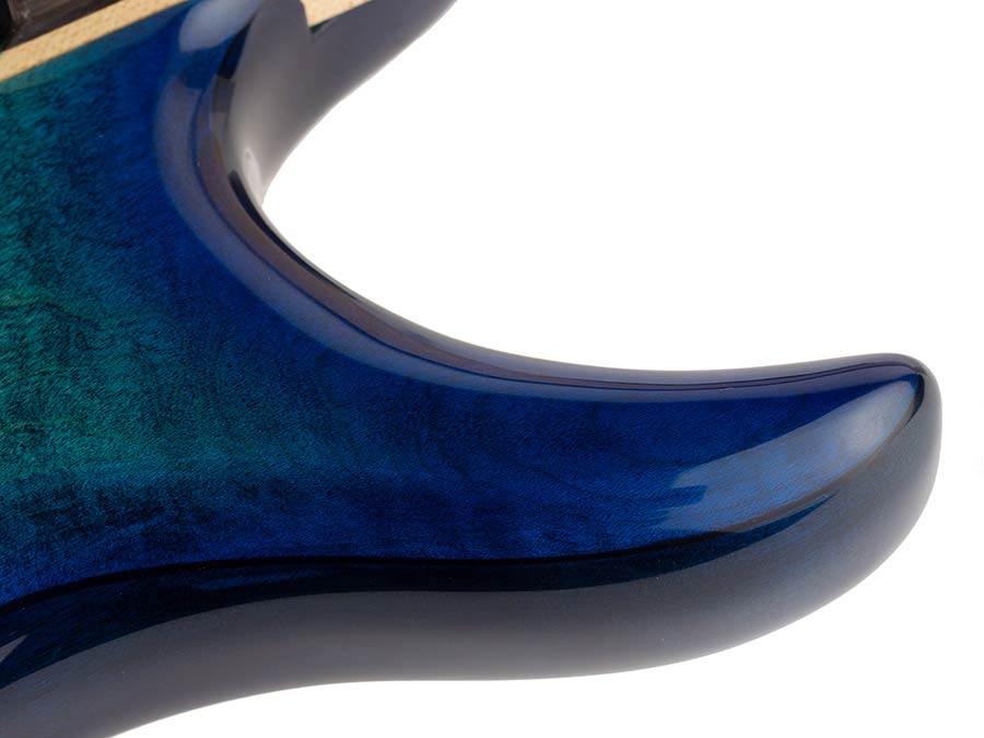 Sire Basses - M7+ A4f/tbl - Fretless Alder + Solid Maple 4-String Bass Guitar – Transparent Blue