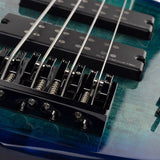 Sire Basses - M7+ A4f/tbl - Fretless Alder + Solid Maple 4-String Bass Guitar – Transparent Blue