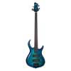 fretless alder + solid maple 4-string bass guitar transparent blue