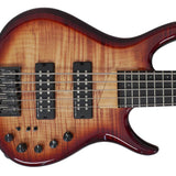 Sire Basses - M7+ A5f/brs - Fretless Alder + Solid Maple 5-String Bass Guitar – Brown