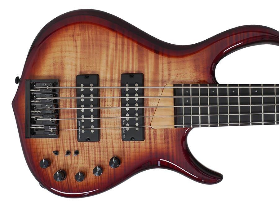 Sire Basses - M7+ A5f/brs - Fretless Alder + Solid Maple 5-String Bass Guitar – Brown