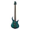 fretless alder + solid maple 5-string bass guitar transparent blue