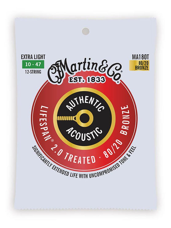 Martin - MA180T - string set 12-string 80/20 bronze