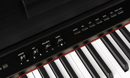 digital home piano, 88 keys graded hammer action, triple sensor (K8), 2 x 40 watt - black satin