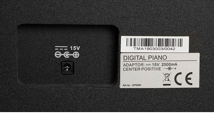 digital home piano, 88 keys graded hammer action, triple sensor (K8), 2 x 40 watt - black satin