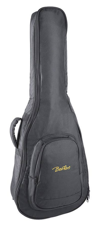 Boston - W-06.2 - Gig Bag For Acoustic Guitar, 6 Mm. Padding, Nylon, 2 Straps, Large Pocket, Black