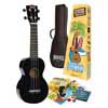 soprano ukulele pack, black, with essentials accessory pack