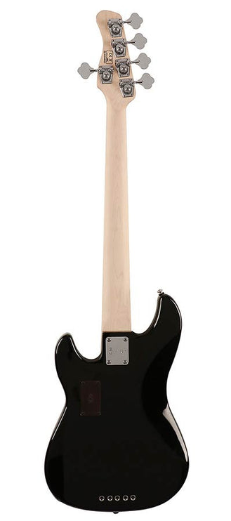 fretless alder 5-string active bass guitar black