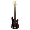 fretless alder 5-string active bass guitar black