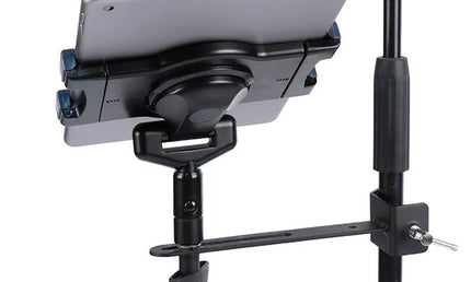 universal tablet holder for stand, fits tube dia 25.4mm, with 360° spring loaded clamping system