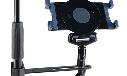 universal tablet holder for stand, fits tube dia 25.4mm, with 360° spring loaded clamping system