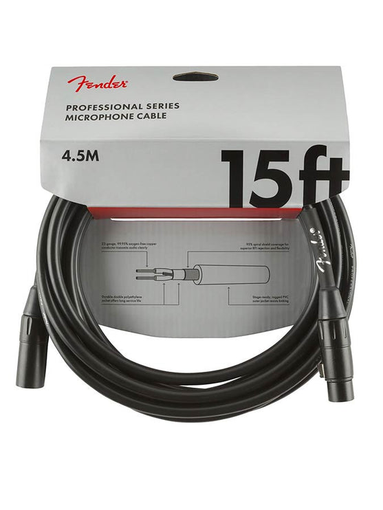Fender - 990820018 - microphone cable – 15Ft, Black