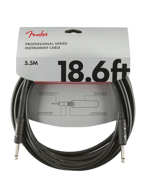 Fender - 990820020 - instrument cable,18 – Cable,18.6Ft, Black