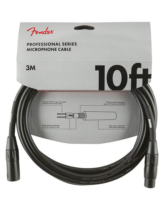 microphone cable, 10ft, black