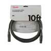 microphone cable, 10ft, black