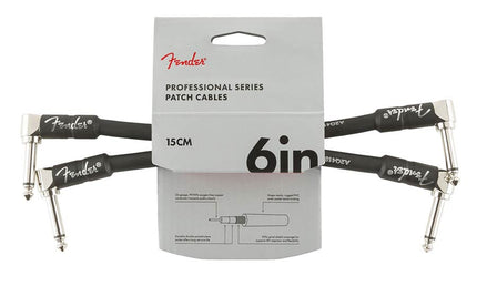 patch cable (2 pcs), 6", 2x angled, black