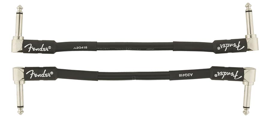 patch cable (2 pcs), 6", 2x angled, black