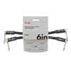 patch cable (2 pcs), 6", 2x angled, black