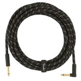 Fender - 990820079 - Instrument Cable, 18.6Ft, 1X Angled, Black Tweed