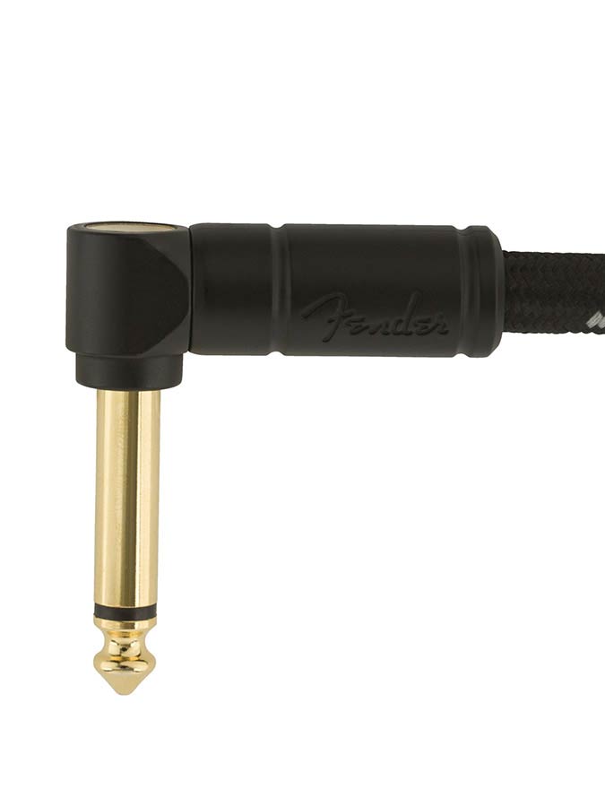 Fender - 990820079 - Instrument Cable, 18.6Ft, 1X Angled, Black Tweed