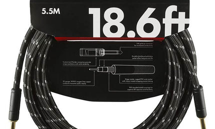 Fender - 990820080 - Instrument cable, 18 – 18.6Ft, Black