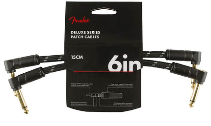 patch cables (2 pcs), 6", black tweed