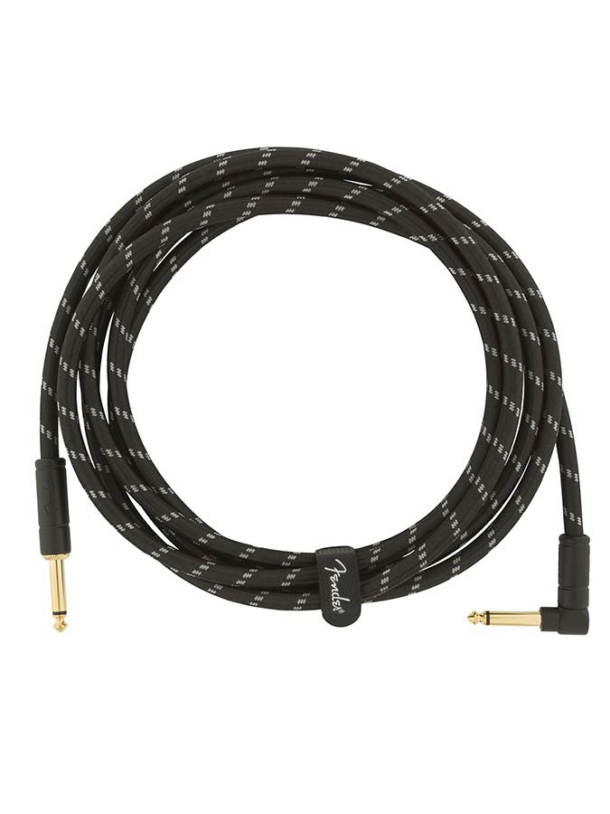 Fender - 990820090 - Instrument Cable, 10Ft, 1X Angled, Black Tweed