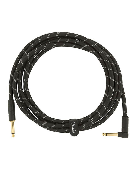 Fender - 990820090 - Instrument Cable, 10Ft, 1X Angled, Black Tweed