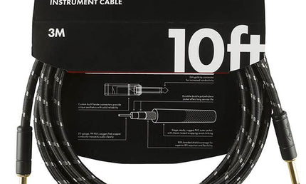 Fender - 990820092 - instrument cable – 10Ft, Black