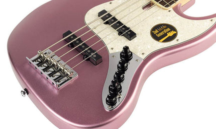 alder 5-string active bass guitar burgundy mist